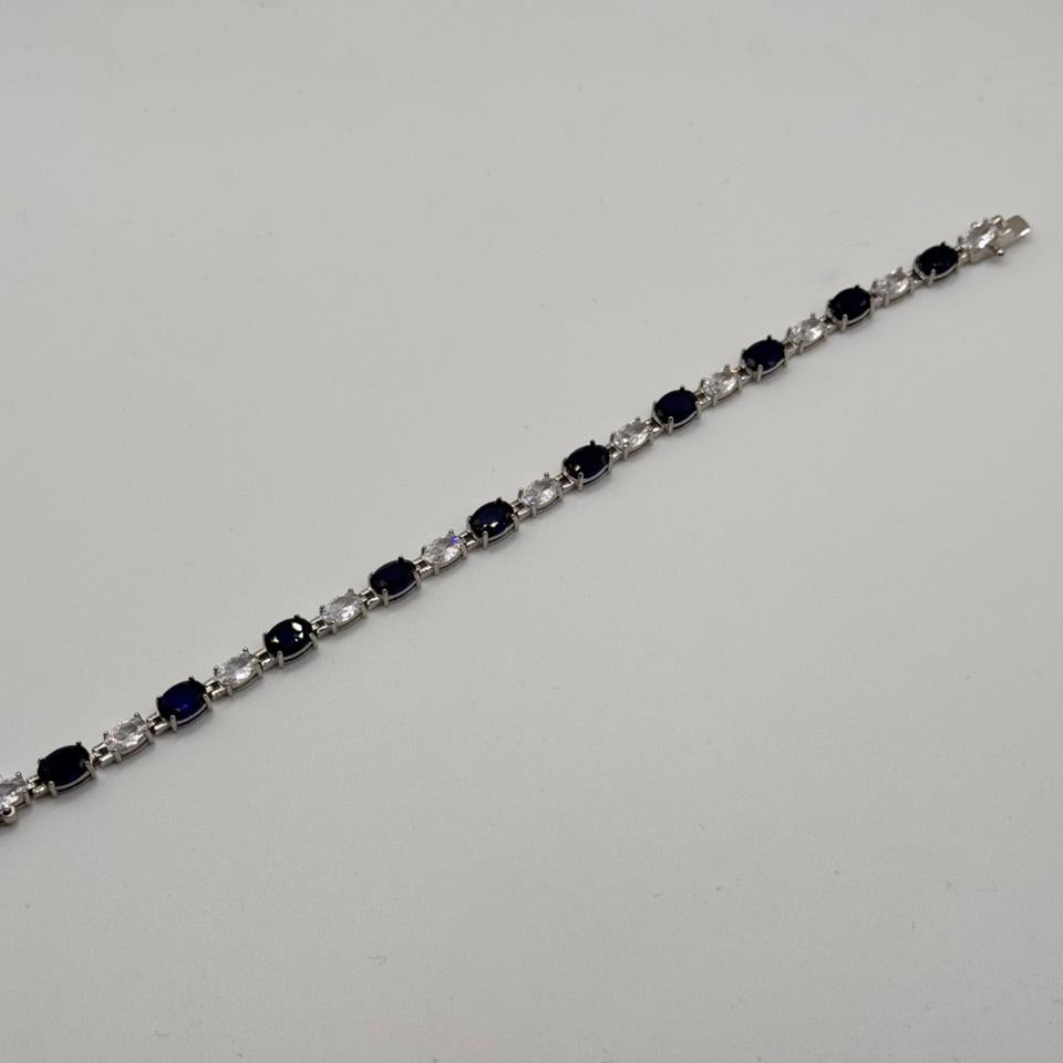 Brazalete zafiro oval