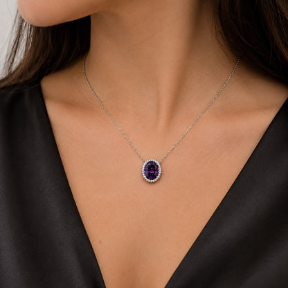 Collar Amatista Oval