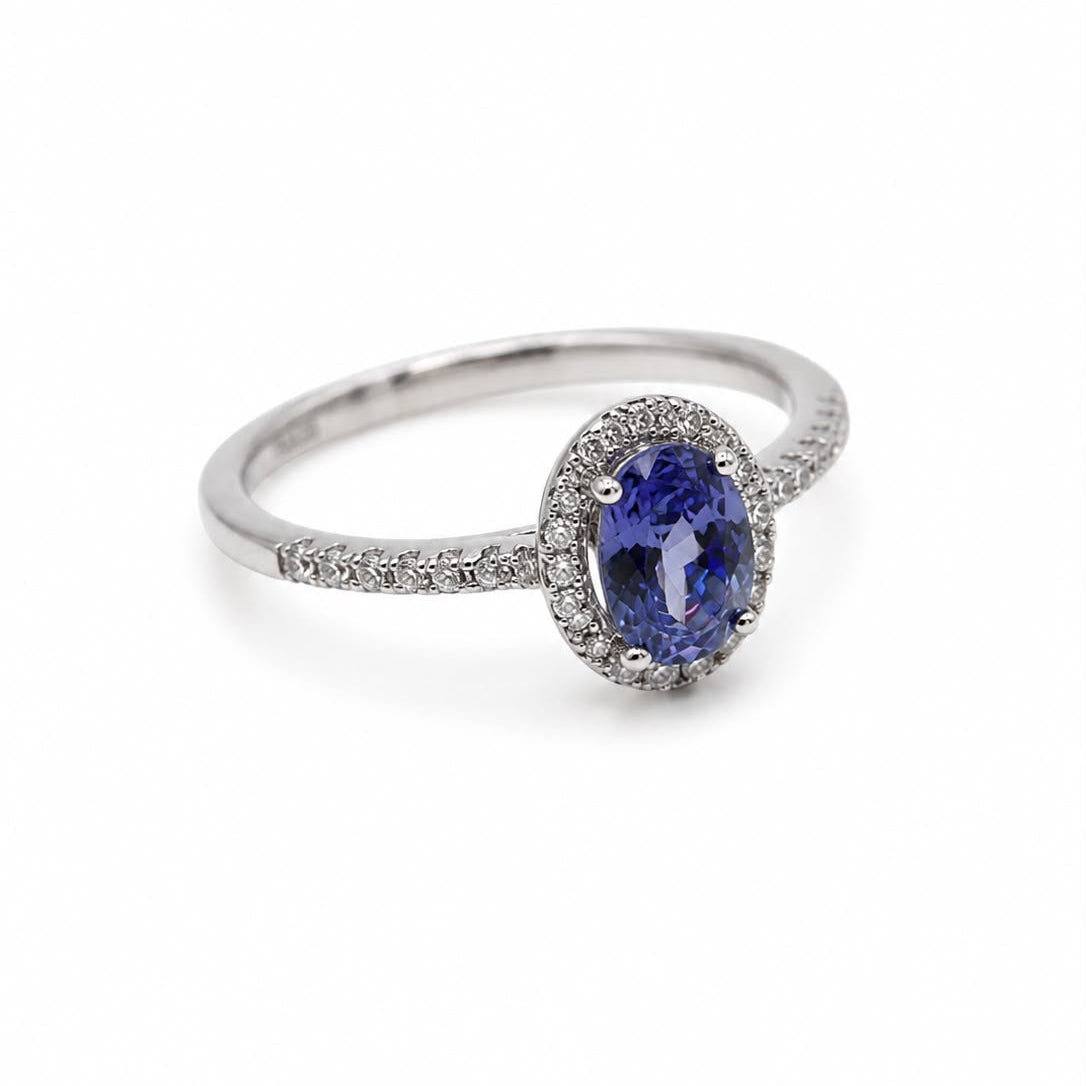 Anillo Celeste Tanzanita