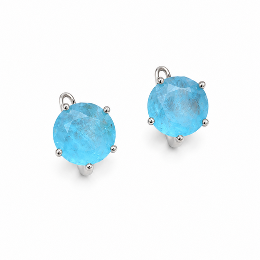 Aretes turmalina azul