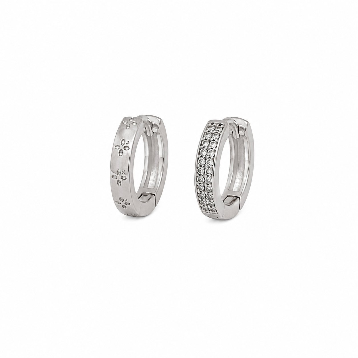 Arete huggie flor