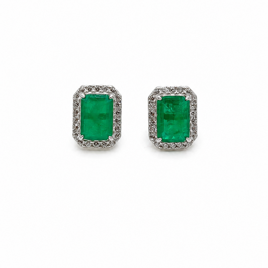 Aretes esmeraldas