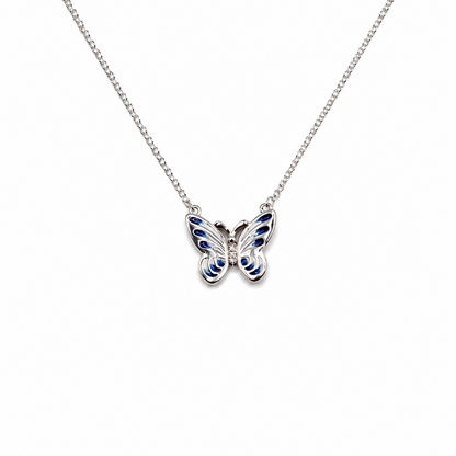 Collar mariposa cobalto