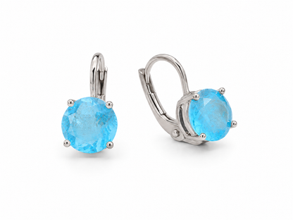 Aretes turmalina azul