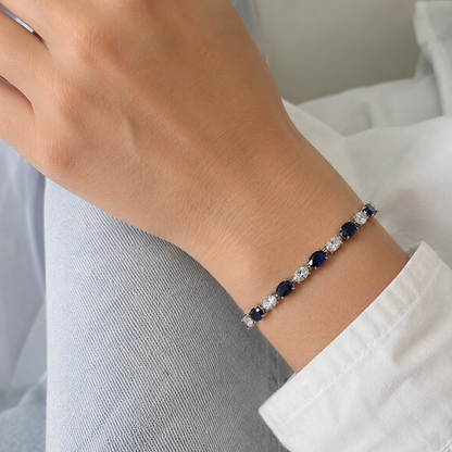 Brazalete zafiro oval