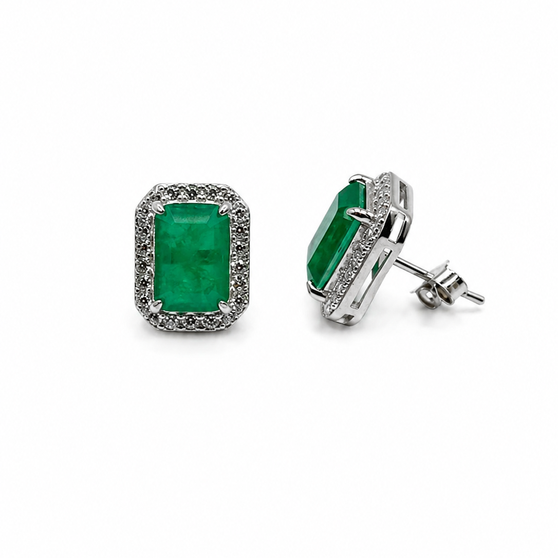 Aretes esmeraldas