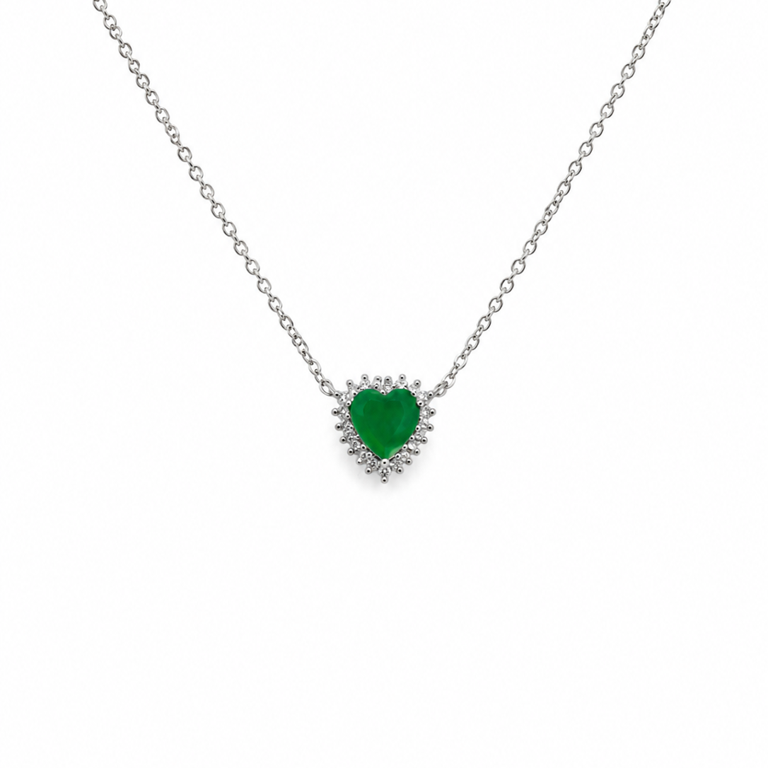 Collar Corazón esmeralda