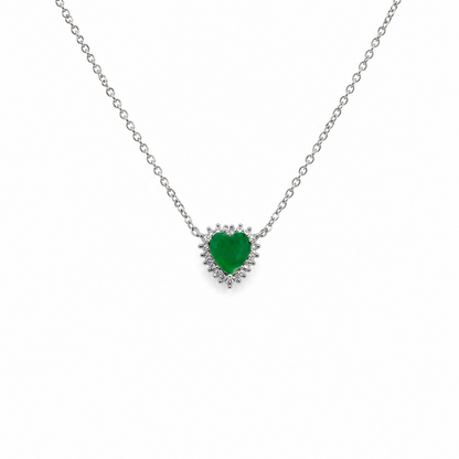 Collar Corazón esmeralda