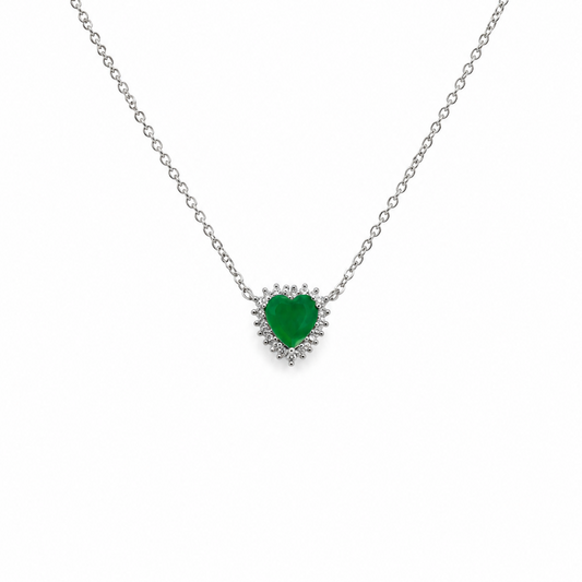 Collar Corazón esmeralda