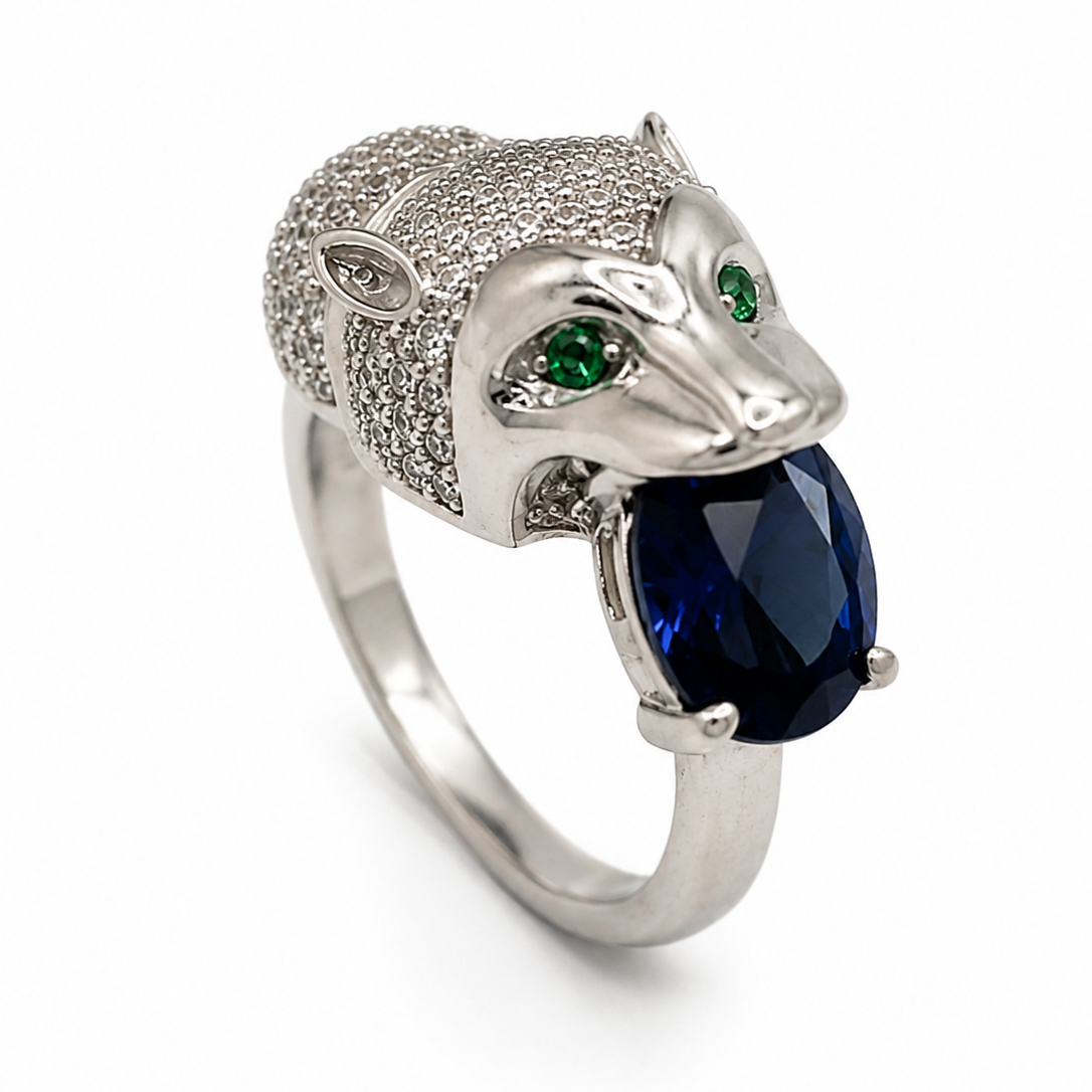 Anillo Pantera Zafiro
