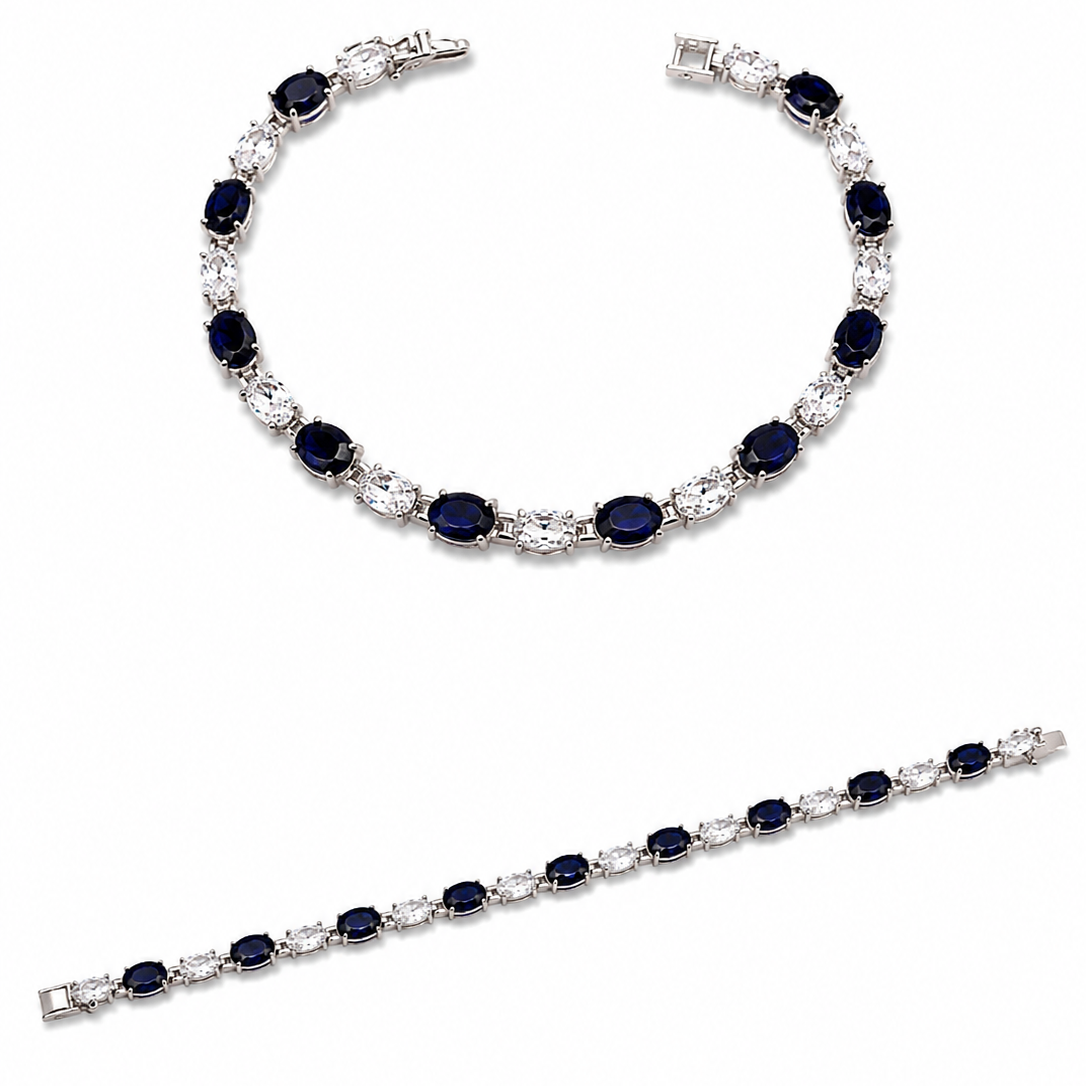 Brazalete zafiro oval