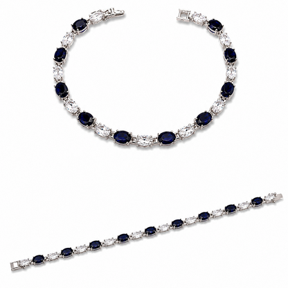 Brazalete zafiro oval